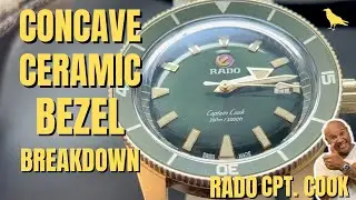 CONCAVE CERAMIC BEZEL watch BREAKDOWN| RADO CAPTAIN COOK BRONZE| Dive Watch bezel