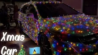 Обклеивание автомобиля 100 000 рождественских гирлянд 🇱🇨 [4K] | Тропический TED