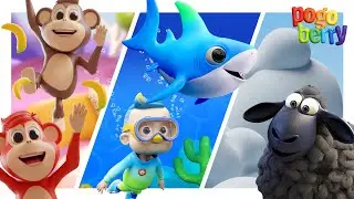 Pogoberry Animal Rhymes Mashup: Baby Shark, Five Little Monkeys, Black Sheep