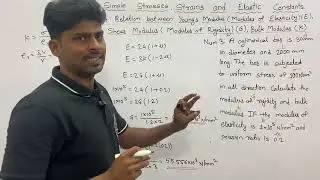 Numerical 03: Relation between E G K || MSBTE Diploma || SOM || BE || B-TECH || elastic constant 
