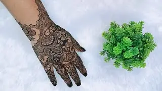 Intricate bridal palm mehndi design 🌿🌸#art #hennadesign#mehndi  