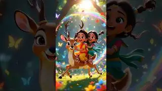 Kids Riding Jungle Animals 🦌🐘🦏🦁 | Colorful 3D Cartoon Adventure