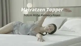 EDILLY Matratzen Topper, 7,5 cm hoch, abnehmbar und waschbar
