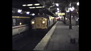 British Rail 1992-Night Time Exeter St Davids, InterCity, Network SouthEast & Freight 37, 47 & HST