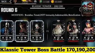 Klassic Tower Bosses Battle 200 & 170,190 Fight + Reward | MK Mobile