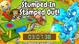 Stumped In Stamped Out! But I Can't Micro! | BTD6 Race In 03:07.38