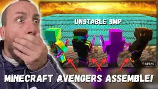 MINECRAFT AVENGERS ASSEMBLE!!! Spoke 4 Minecraft Pros VS 2500 Players (UNSTABLE SMP REACTION!!!)