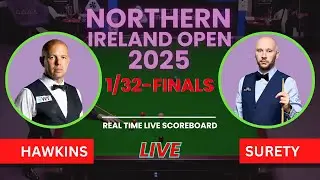 Barry Hawkins vs Zak Surety Live Scores | Northern Ireland Open Snooker 2025 1/32-Finals