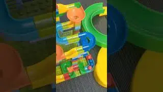 It's fun to play marble run race ball | funny blocks game for children |  #shorts #viral #fun