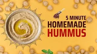 5-Minute Homemade Hummus Recipe | Smooth & Creamy | Healthy Dip or Spread
