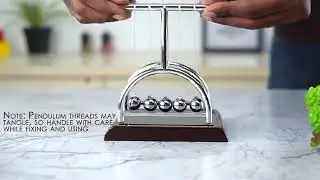 Newton's Cradle Steel Balance Ball Desktop Swinging Balls with 5 Balls Physics Science Pendulum Desk