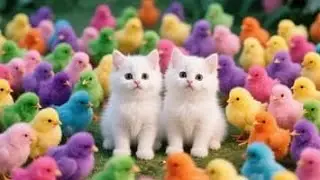 Catch Color Chicken, Cute Chicken, Duck, Rainbow Chicken, Rabbit, Cute Animals
