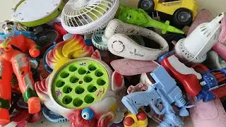 Breaking & Opening Pile of Old Toys and Mini Fans | Testing Weird Toys Inside