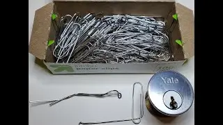 #MadAussieChallenge Week 2 - Yale 6-pin Mortise Cylinder Lock with Paperclips - pick and gut