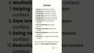 Reduce Cortisol #body #fitnesstips #cortisol #motivation #quotes #mindfulness #psychology