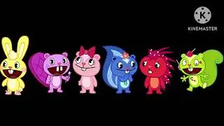 Happy Tree Friends Cuddles, Toothy, Giggles, Petunia, Flaky, Nutty,