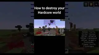 как разрушить свой хардкорный мир #minecraft #gaming #shorts