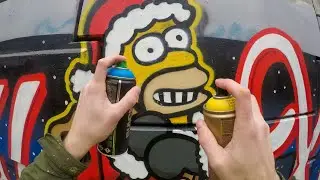 Graffiti CHRISTMAS with HOMER SIMPSON
