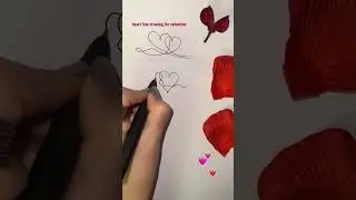 heart line drawing for valentine💕 #shorts #drawing #valentine