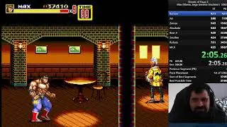 Streets of Rage 2 Speedrun Max Mania Gold Stage 1 3:50
