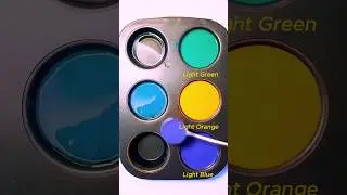 Enjoy The color mixing asmr . Green+Orange+Blue =? #Shorts #ColorMix71 #ColorMixing #ViralShort