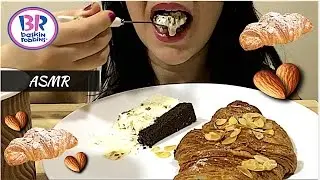 ASMR CRISPY CROISSANT & ICE CREAM CAKE | Eating Show | MUKBANG | Eating Sounds |