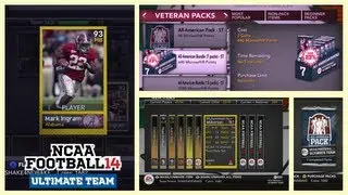 NCAA Football 14 Ultimate Team, All-American Bundle (7 Packs) Pack Opening!