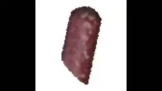 low quality sausage spinning with 2015 gaming music in the background