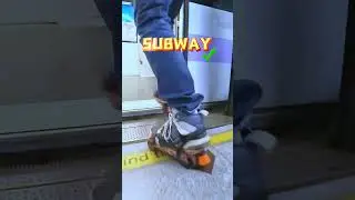 Sidewalks too crowded? E-skates glide through every alley.#Airtrick #Skating #skate #Commute#AIRGEAR