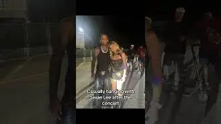 swae lee casually riding scooters with fans after show