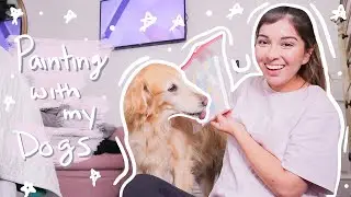 Letting my dogs create art | Tik Tok Dog Painting