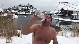 Moron swims, live cellphone video