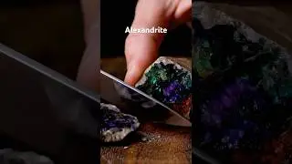 Cutting Alexandrite | Oddly Satisfying ASMR in 4K #shorts