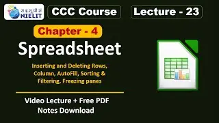 CCC Chapter 4 Spreadsheet | LibreOffice Calc for CCC Exam | CCC Online Class | CCC Lecture - 23