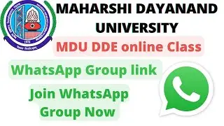MDU DDE online class group link || MDU DDE online class