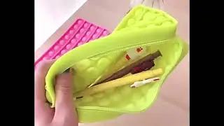 Pop It Fidget Pencil Pouch Zipper Closer Pencil Case Stress Relief Pop It Pencil Pouch For Kids   1