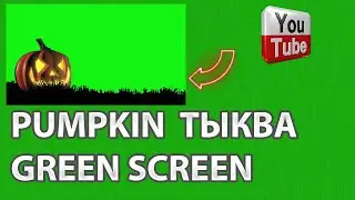 Halloween Pumpkin Green Screen with candle light inside Chromakey | СКАЧАТЬ БЕСПЛАТНО