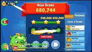 27 05 2021 Angry Birds Friends Tournament T930 Level 5 Highscore 680744 Walkthrough No Power UP 3 st