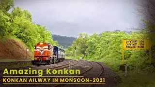 Indian Railway, MONSOON TRAIN JOURNEY THROUGH BEAUTIFUL KONKAN RAILWAY