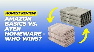 ATEN Homeware Luxury Egyptian Cotton Bath Towels Vs. Amazon Basics - 6 Piece Fade Resistant