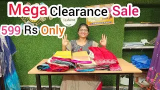 Mega clearance sale pick any saree 599 only whatsapp 7995934357##ytvideo 👌👌