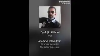 Sanat&ccedil;ımız Mehmet alma eşref oğlu alhaberi s&ouml;yl&uuml;yor s&uuml;per
