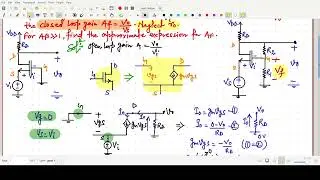 Numerical 1:Common Gate Series Shunt Negative Feedback Voltage Amplifier: Microelectronics Circuits