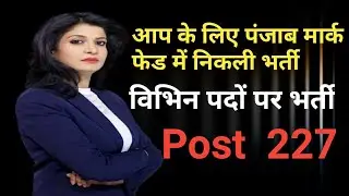 Punjab Markfed 2021। markfed recuarment online form 2021। by dbj। breaking news today। punjab job