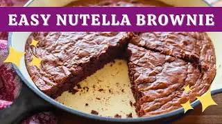 EASY Nutella Chocolate Brownie | One Bowl, No Mixer! 🤩