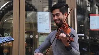Flemish Music - on the street - violin - Acoustic Guitar - Electric Guitar - improvising