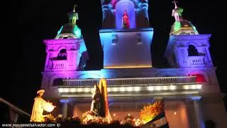 Procesión en honor a la Virgen de Guadalupe en Catedral de Zacatecoluca.-