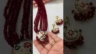 Party wear necklace making at home#tutorial#diy#trending#jwellerymaking#handmadejewelry#necklace