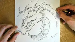 How to Draw Haku - Dragon | Spirited Away | Step by Step Drawing Tutorial 🐉