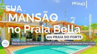 Praia do Forte | Praia Bella| Casa 455m² | 5 Suítes | 5 Vagas| Mobiliada| Perto Clube